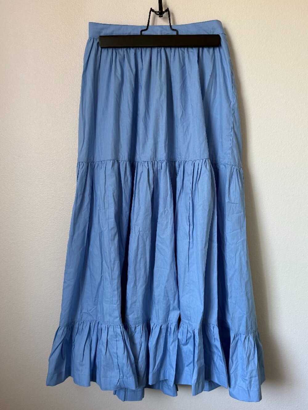NWT Abercrombie & Fitch Blue Tiered Midi Skirt SP